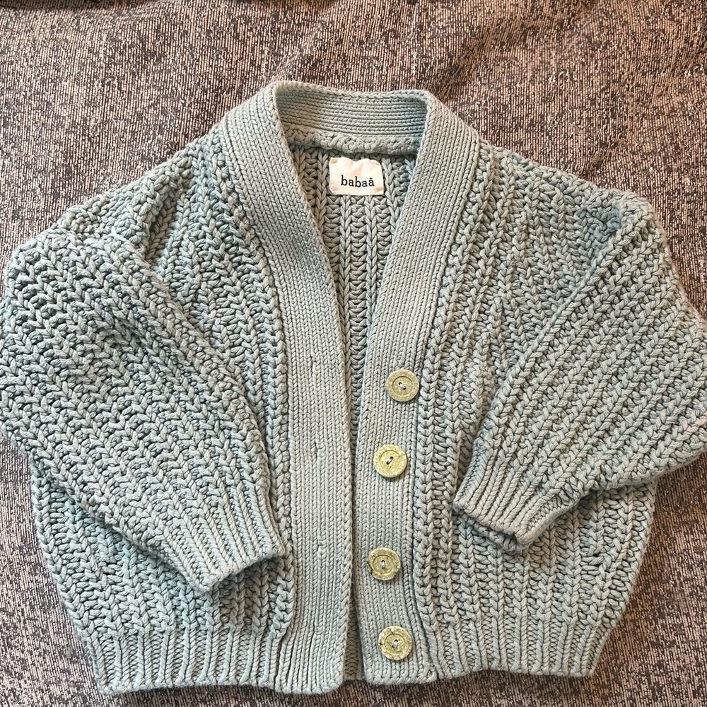 Babaa Kids Cardigan Sweater in Light Blue